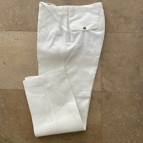 Bairch McNutt Other - Mens White Linen button up slacks/34x30/Bairch McNutt Murano